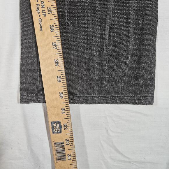 G By Guess Jeans Womens 29* 30x30 Black Gray Joey Low Bootcut Denim Distressed - Picture 5 of 11